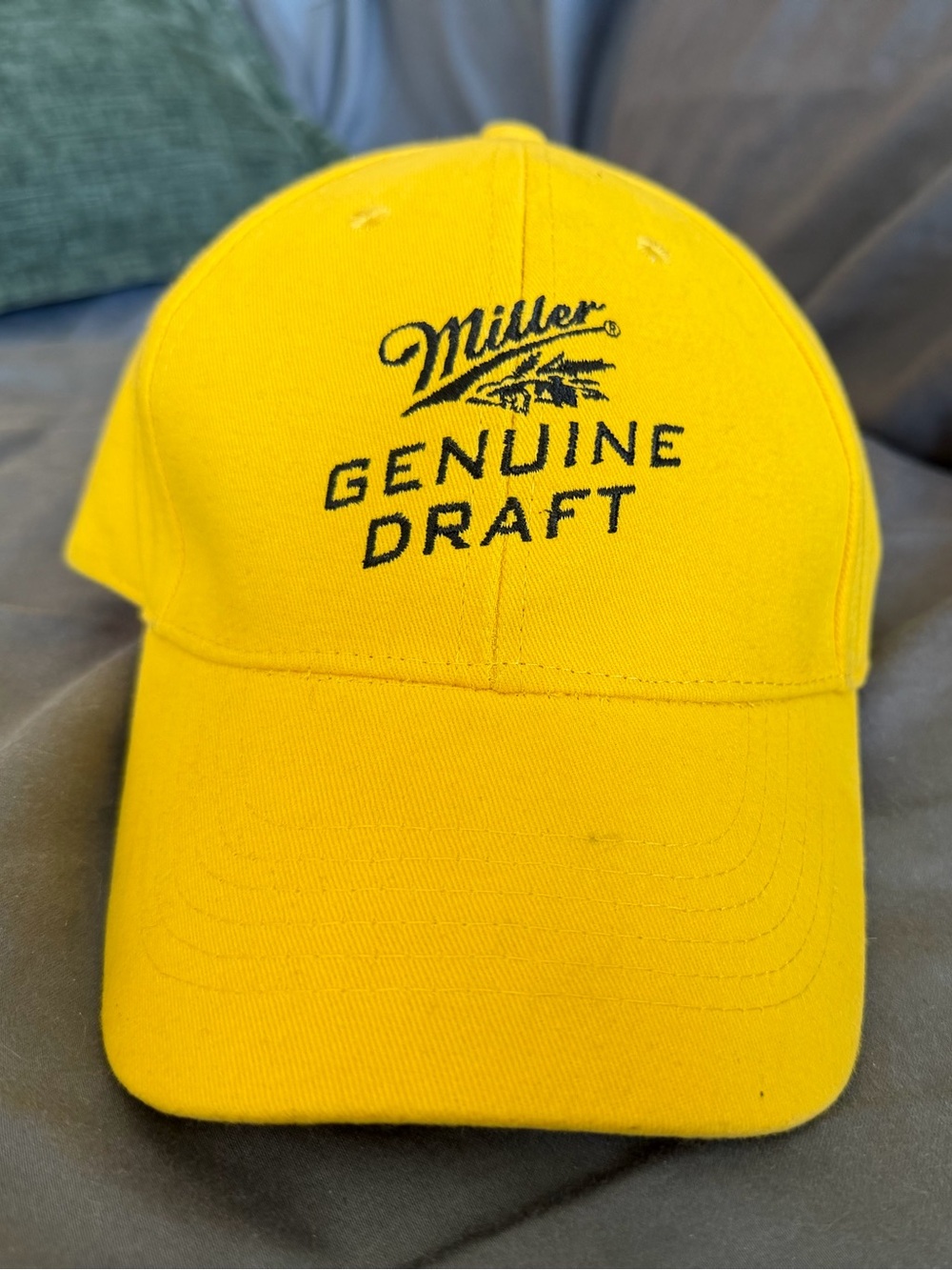 Miller Beer Genuine Draft Yellow Baseball Hat Cap Adjustable Acme Apparel